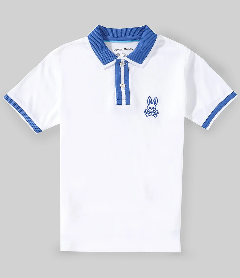 Psycho Bunny Big Boys Boys Short-Sleeve Ridley Contrast-Collar Polo Shirt