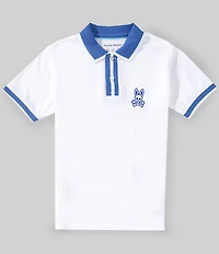 Psycho Bunny Big Boys Boys Short-Sleeve Ridley Contrast-Collar Polo Shirt