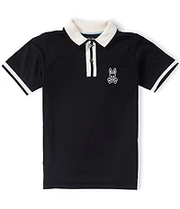 Psycho Bunny Big Boys Boys Short-Sleeve Ridley Contrast-Collar Polo Shirt
