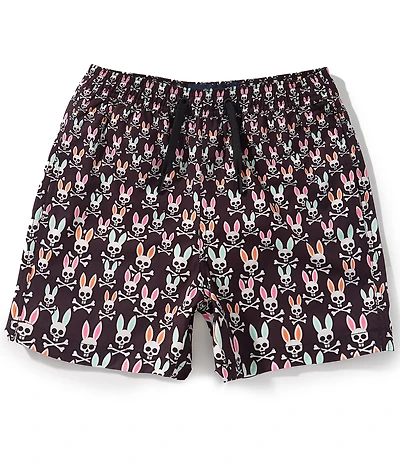 Psycho Bunny Big Boys Byron Allover Bunny Print Swim Trunks