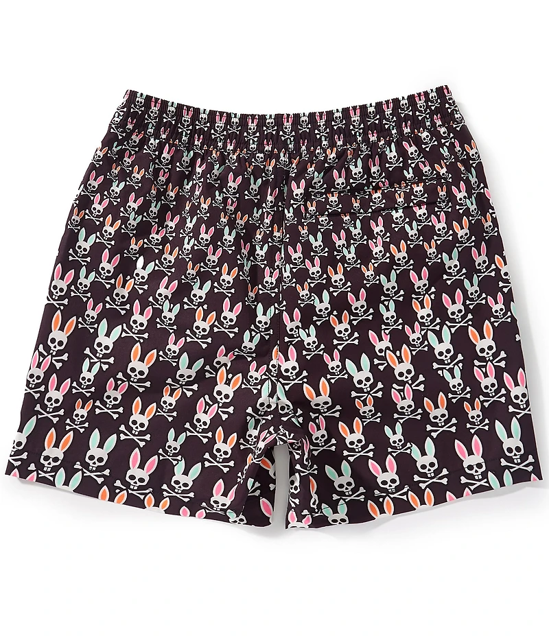 Psycho Bunny Big Boys Byron Allover Bunny Print Swim Trunks