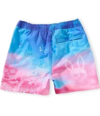 Psycho Bunny Big Boys Caspian Ombre Allover Bunny Swim Trunks