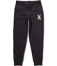 Psycho Bunny Big Boys Dante Iconic-Bunny-Embroidered Knit Jogger Pants