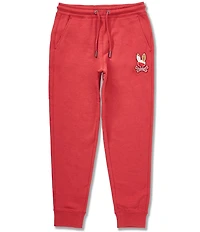 Psycho Bunny Big Boys Dante Iconic-Bunny-Embroidered Knit Jogger Pants