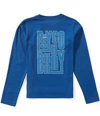 Psycho Bunny Big Boys Joey Long Sleeve Logo Back Graphic T-Shirt