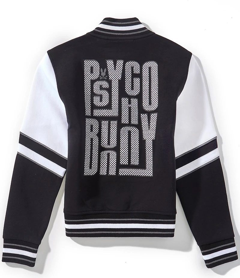 Psycho Bunny Big Boys Long Sleeve Joey Varsity Inspired Bomber Jacket