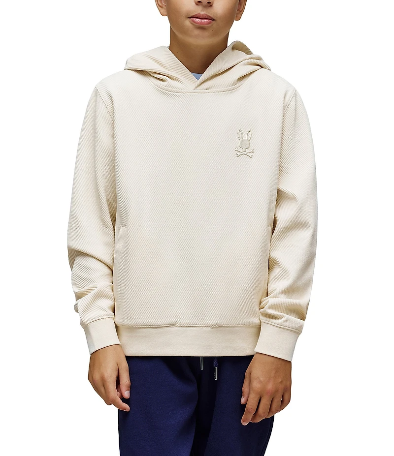 Psycho Bunny Big Boys Long-Sleeve Kai Twill Textured Hoodie