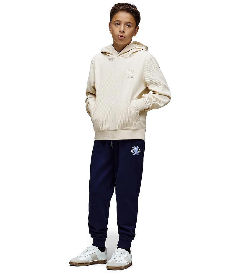 Psycho Bunny Big Boys Long-Sleeve Kai Twill Textured Hoodie
