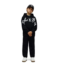 Psycho Bunny Big Boys Long-Sleeve Tate Logo Embroidered Hoodie