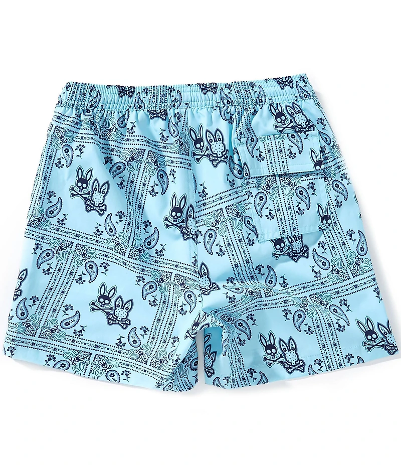 Psycho Bunny Big Boys Luke Paisley-Printed Swim Trunks
