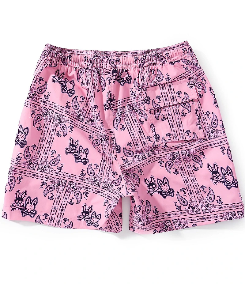 Psycho Bunny Big Boys Luke Paisley-Printed Swim Trunks