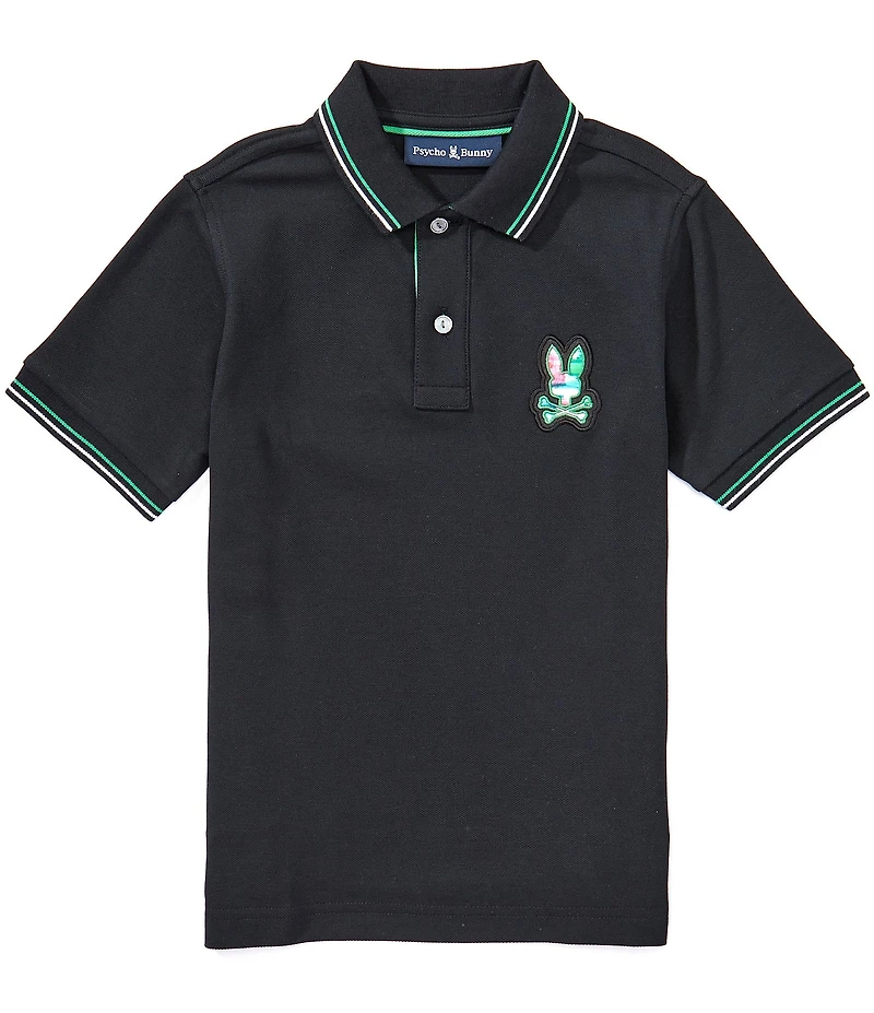 Psycho Bunny Big Boys Nate Short Sleeve Pima Cotton Polo Shirt