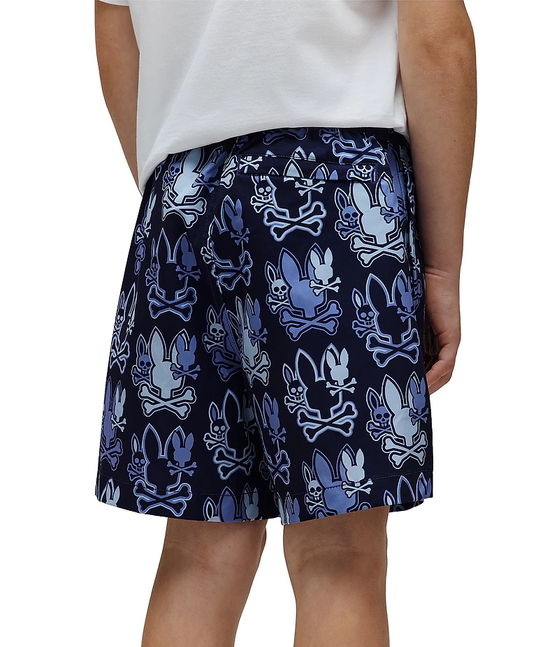Psycho Bunny Big Boys Olden All Over Print Swim Trunk