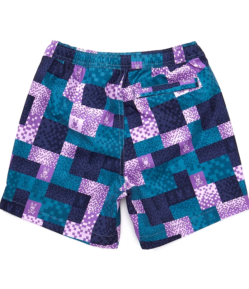Psycho Bunny Big Boys Olivier Printed Swim Trunks