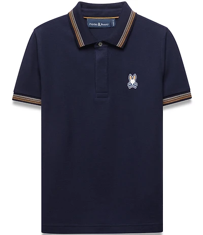 Psycho Bunny Big Boys Pal Short Sleeve Pique Polo Shirt