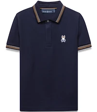 Psycho Bunny Big Boys Pal Short Sleeve Pique Polo Shirt