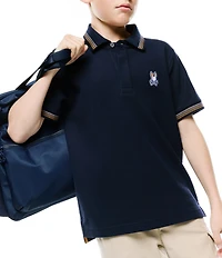Psycho Bunny Big Boys Pal Short Sleeve Pique Polo Shirt