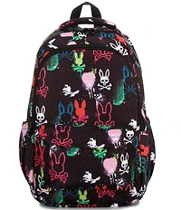 Psycho Bunny Big Boys Quintin Allover-Bunny-Printed Backpack