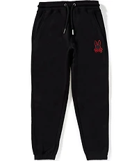 Psycho Bunny Big Boys Sayer Embroidered French Terry Jogger Pants