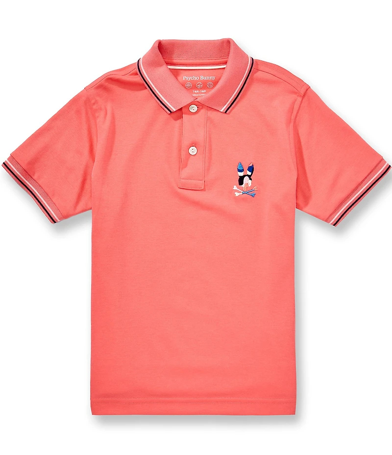 Psycho Bunny Big Boys Short Sleeve Ara Pique Polo