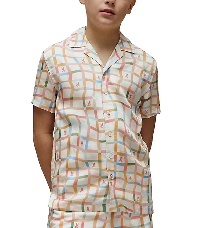 Psycho Bunny Big Boys Short Sleeve Atlas Tencel Shirt