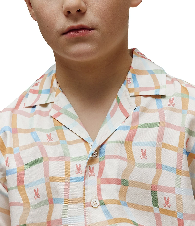 Psycho Bunny Big Boys Short Sleeve Atlas Tencel Shirt