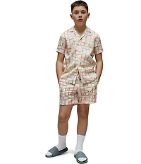 Psycho Bunny Big Boys Short Sleeve Atlas Tencel Shirt