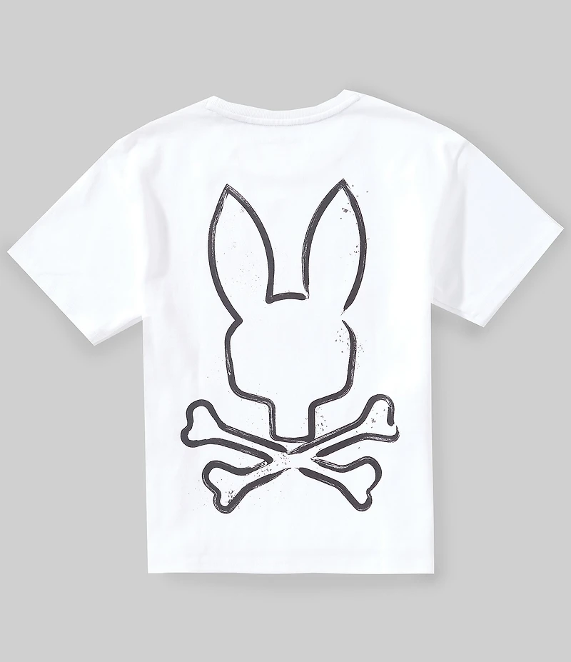 Psycho Bunny Big Boys Short Sleeve Duncan Wordmark Graphic Tee