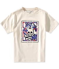 Psycho Bunny Big Boys Short Sleeve Florian Graphic T-Shirt