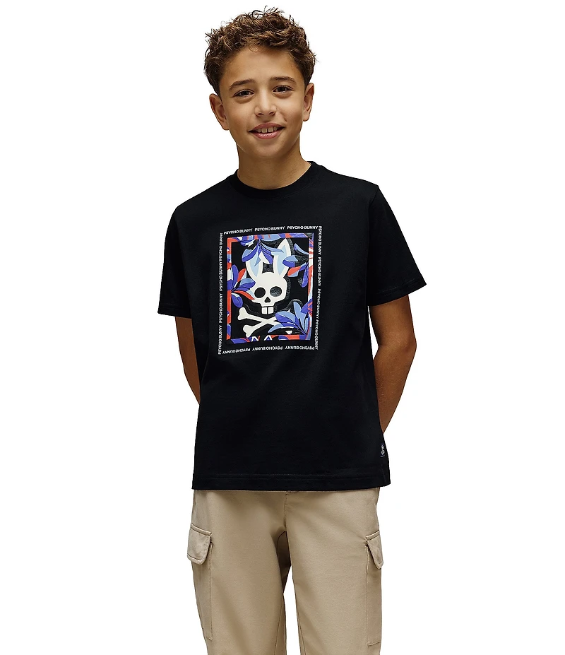 Psycho Bunny Big Boys Short Sleeve Florian Graphic T-Shirt