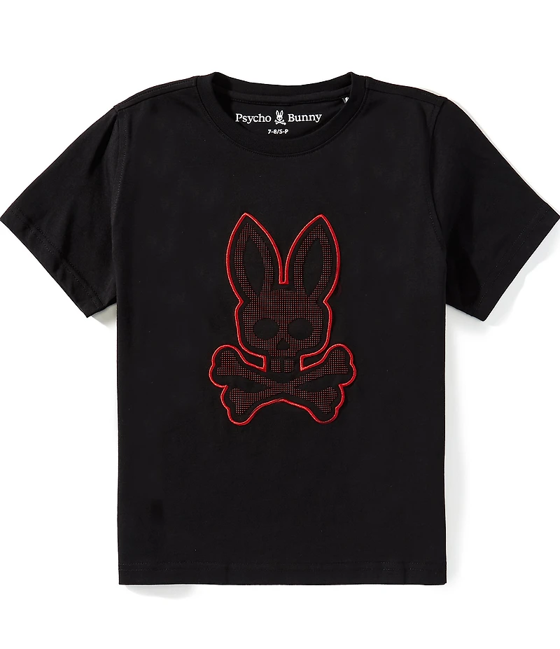 Psycho Bunny Big Boys Short Sleeve Jovan Bunny Graphic T-Shirt