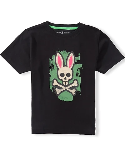Psycho Bunny Big Boys Short Sleeve Marcus Bunny Graphic Tee