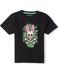Psycho Bunny Big Boys Short Sleeve Marcus Bunny Graphic Tee
