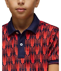 Psycho Bunny Big Boys Short-Sleeve Matthew Printed Knit Polo Shirt