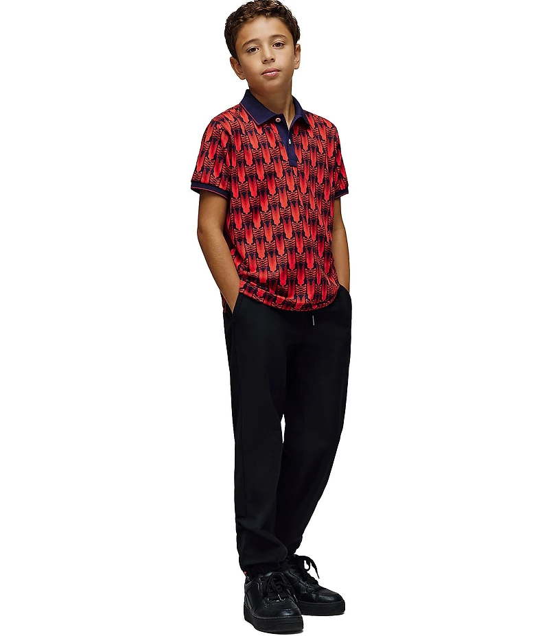 Psycho Bunny Big Boys Short-Sleeve Matthew Printed Knit Polo Shirt