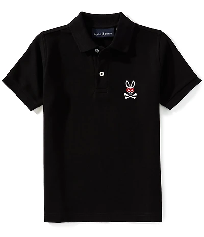 Psycho Bunny Big Boys Short Sleeve Mischief Bunny Polo T-Shirt