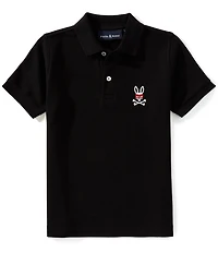 Psycho Bunny Big Boys Short Sleeve Mischief Bunny Polo T-Shirt