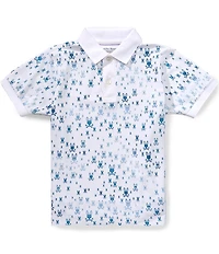 Psycho Bunny Big Boys Short-Sleeve Nev Digital-Printed Polo Shirt