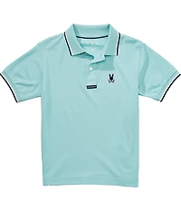 Psycho Bunny Big Boys Short Sleeve Nikolai Performance Polo Shirt