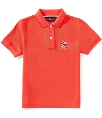 Psycho Bunny Big Boys Short-Sleeve Ryder Diamond-Knit Pique Polo Shirt