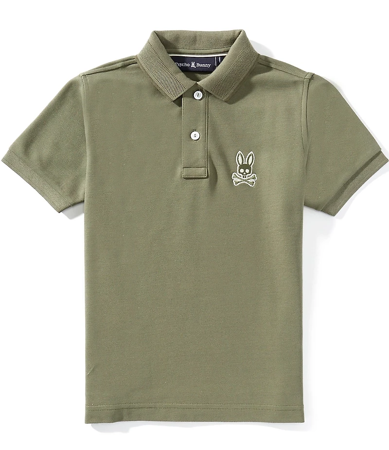 Psycho Bunny Big Boys Short-Sleeve Ryder Diamond-Knit Pique Polo Shirt