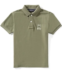 Psycho Bunny Big Boys Short-Sleeve Ryder Diamond-Knit Pique Polo Shirt