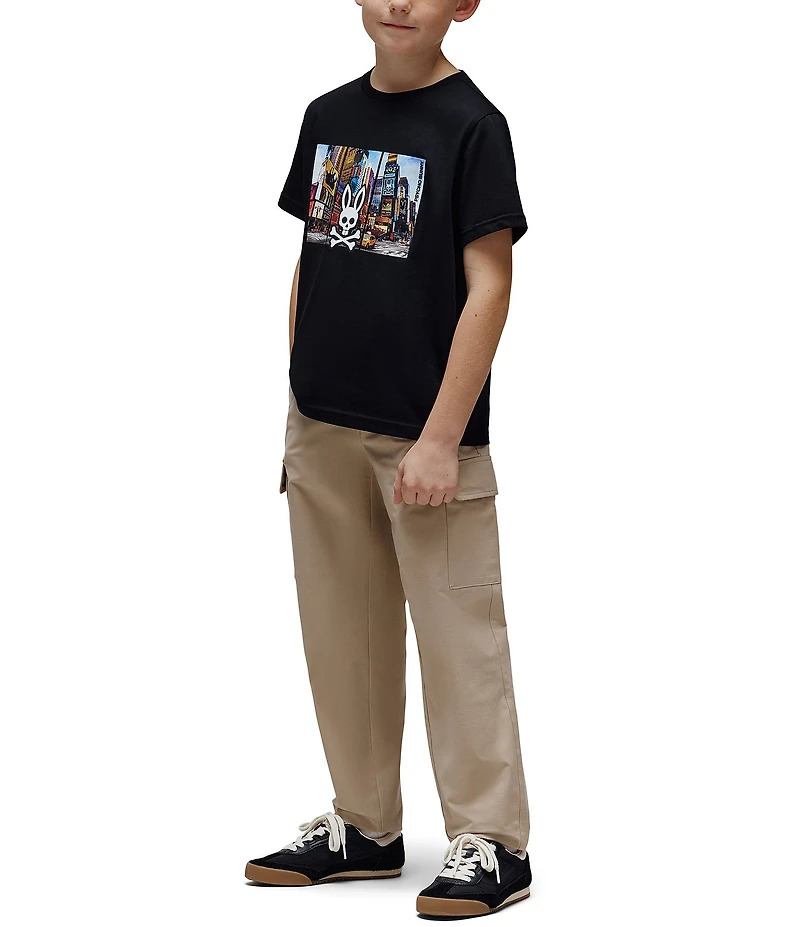 Psycho Bunny Big Boys Short Sleeve Zeke Graphic T-Shirt