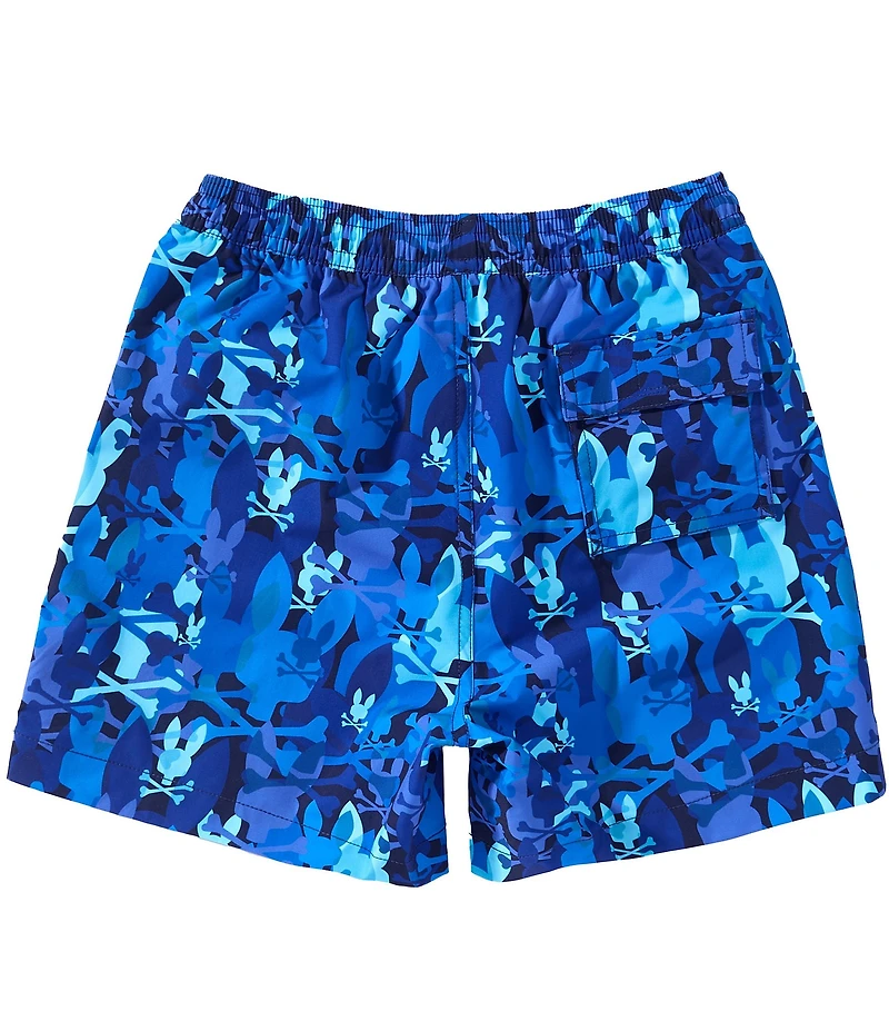 Psycho Bunny Big Boys Tanner Allover Bunny Print Swim Trunks