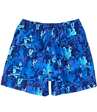 Psycho Bunny Big Boys Tanner Allover Bunny Print Swim Trunks