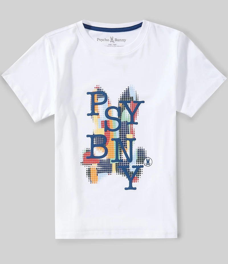 Psycho Bunny Big Boys Wes Short Sleeve Graphic T-Shirt