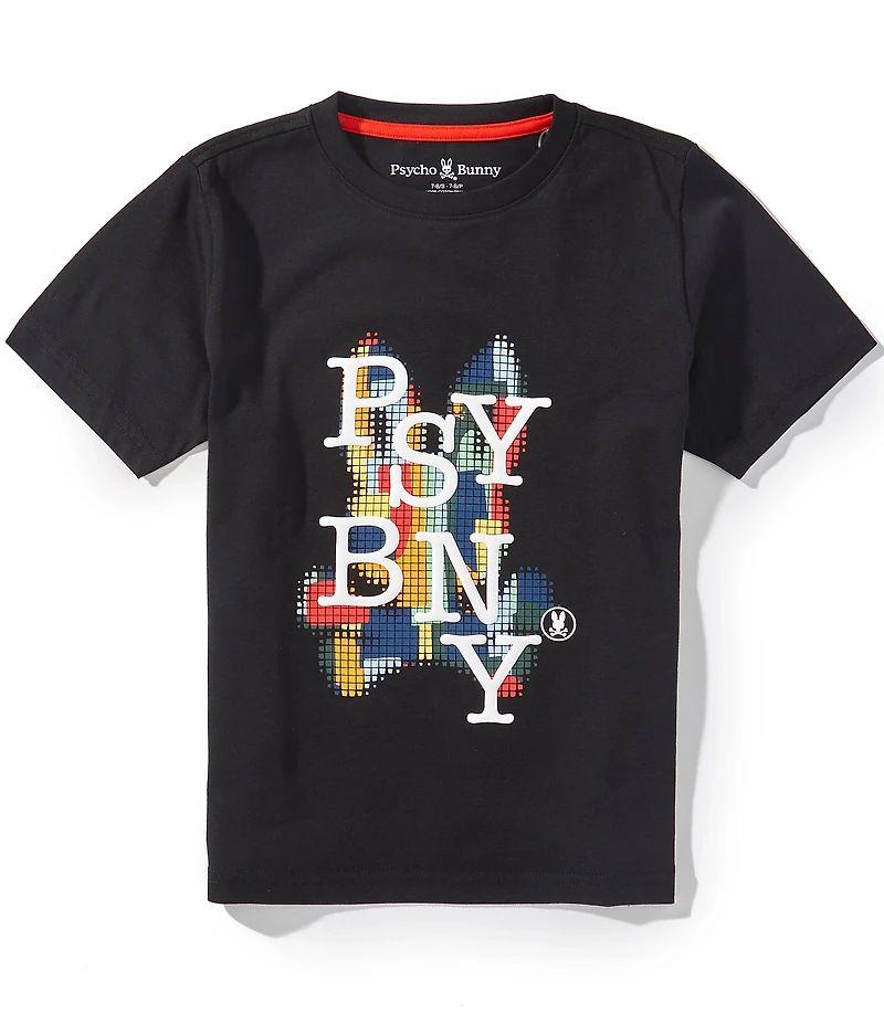 Psycho Bunny Big Boys Wes Short Sleeve Graphic T-Shirt