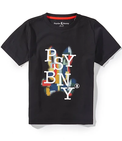 Psycho Bunny Big Boys Wes Short Sleeve Graphic T-Shirt