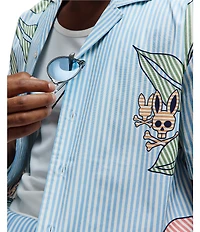 Psycho Bunny Blair Poplin Short Sleeve Woven Camp Shirt