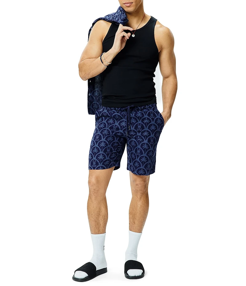 Psycho Bunny Brad Linen Blend 7#double; Inseam Shorts